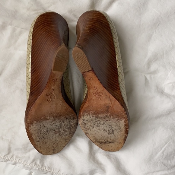 Cole Haan Open Toe Snake Skin Wedge - Picture 3 of 4